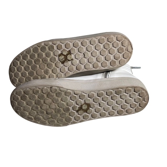 SHU SHOP Roxanne White Leather Suede Star High Top Zip Sneakers Size 7 - Picture 6 of 8